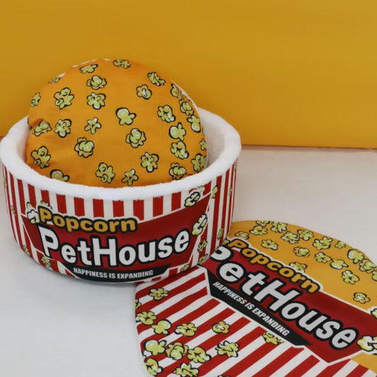 Popcorn Pet House: A Warm and Cozy Haven for Cats and Dogs in Winter