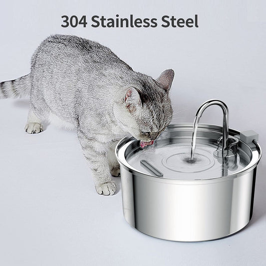 3.2L Stainless Steel Pet Water Fountain – Automatic Circulating Water Dispenser for Cats & Dogs