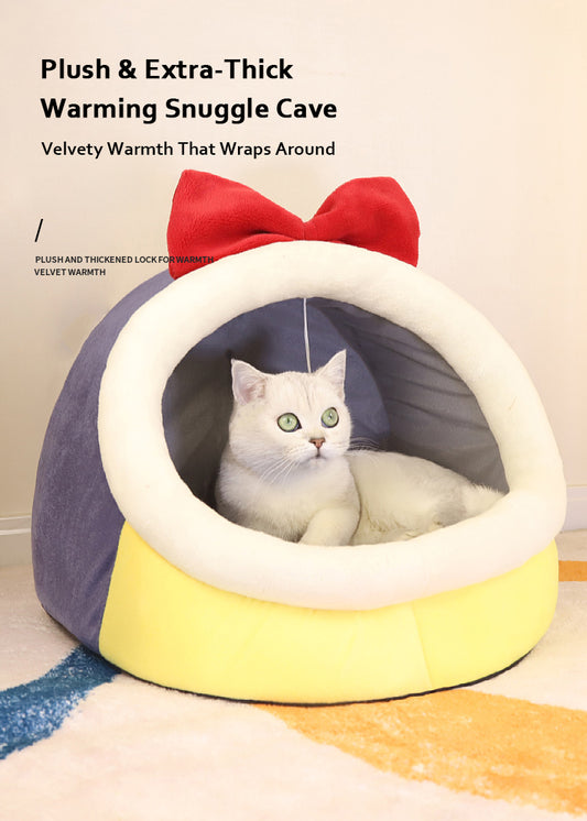 Snow White - Inspired Cat Cave Bed: A Fairytale Nap Spot